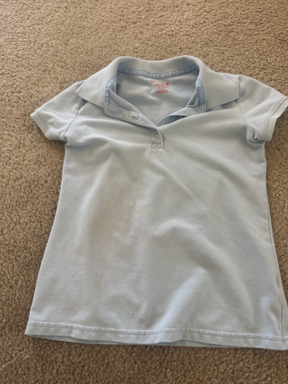 Cat & jack Light Blue kid' Polo Shirt - size m 7/8 with free shorts